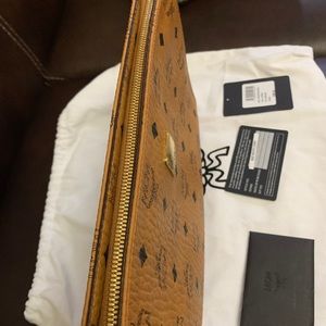 MCM is medium cognac pouch